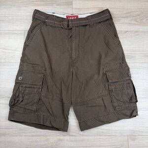 Levi's Squad Cargo Shorts Mens W34 Brown Cotton Belted Casual Utility